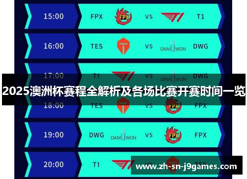 2025澳洲杯赛程全解析及各场比赛开赛时间一览 2025澳洲杯赛程全解析及各场比赛开赛时间一览